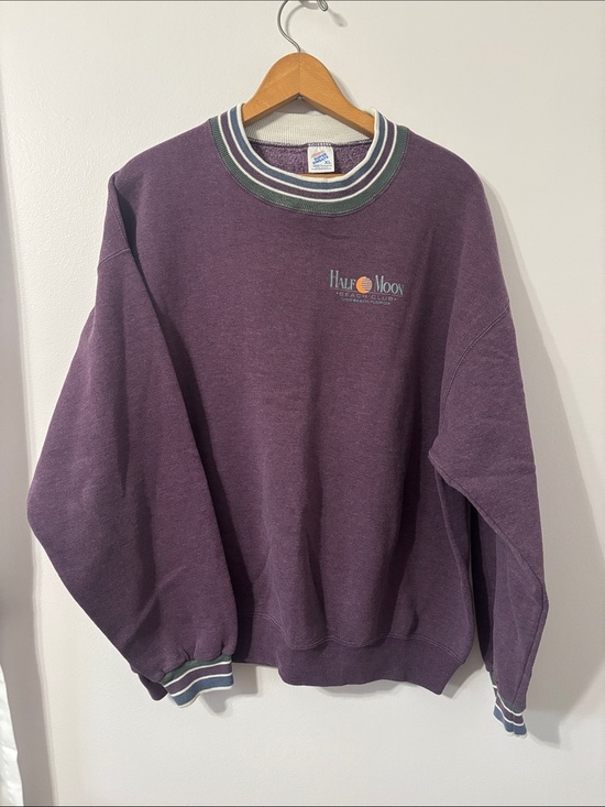 Other - Vintage Half Moon Beach Club Purple Crewneck Sweatshirt